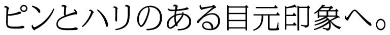 ピンとハリのある目元印象へ。