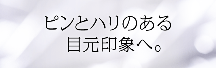 ピンとハリのある目元印象へ。
