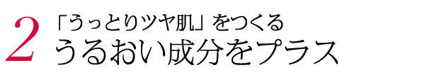 2. うるおい成分新配合 