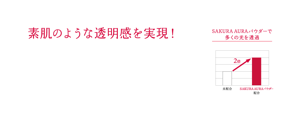 素肌のような透明感を実現！