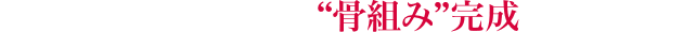 “骨組み”完成